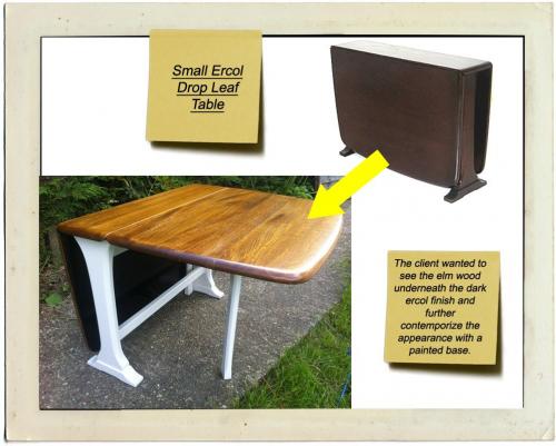 ercol painted lacquered dining table
